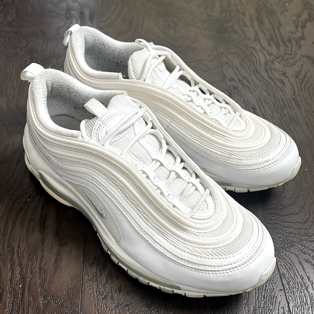 Nike Air Max 97 921733-100 Womens size 10 Triple White Running Sneakers